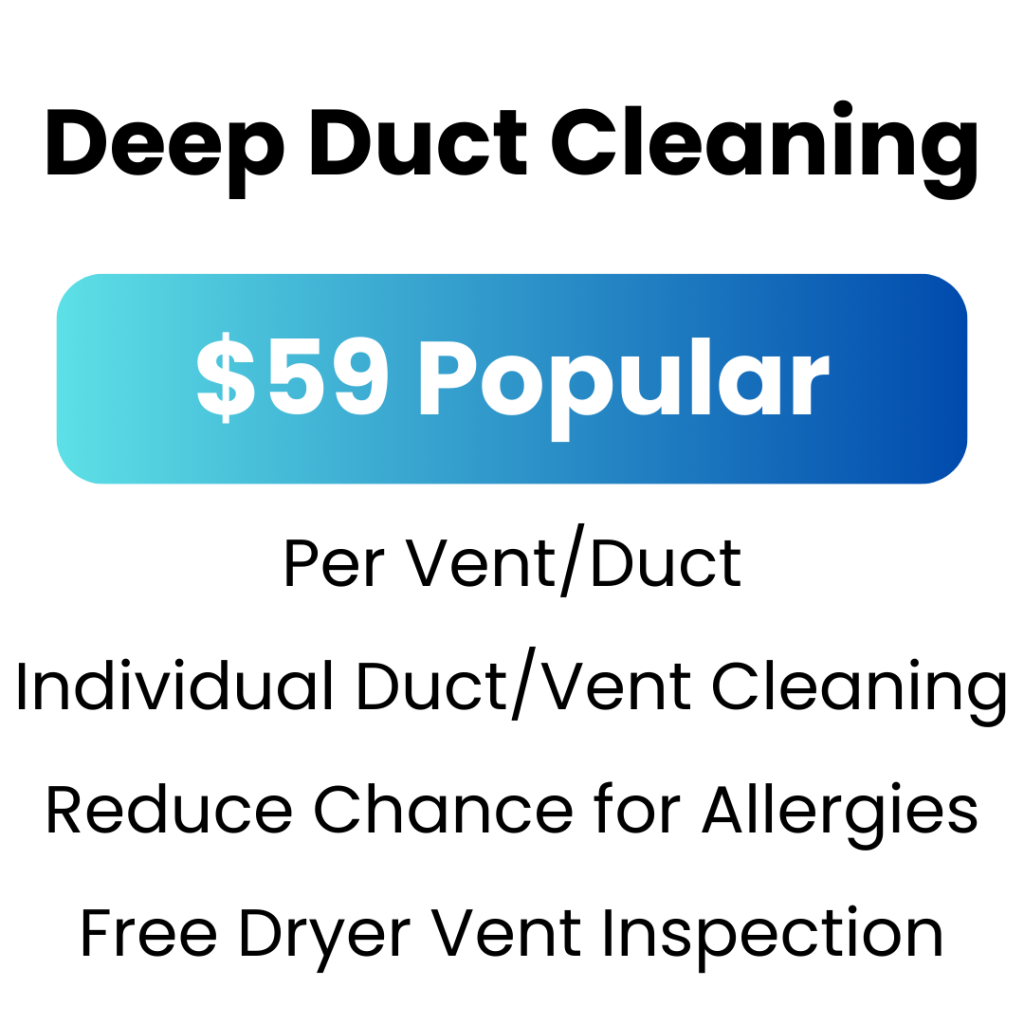 $59 per vent for deep cleaning